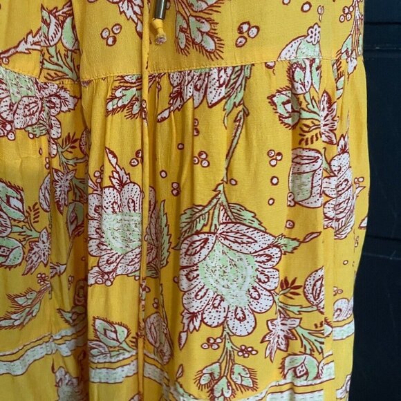 01 Free People Women’s Little Of Your Love Jumpsuit Marigold Combo Size XS NWOT - Picture 8 of 10